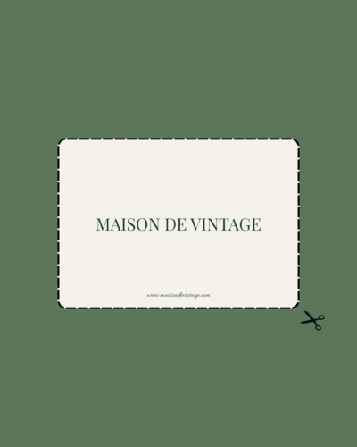 Maison de Vintage Printable Giftcard