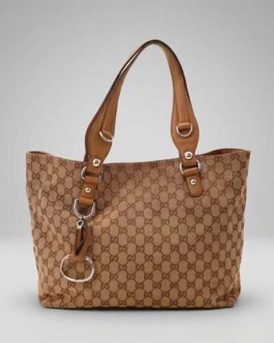Gucci GG Canvas Horsebit Tote Bag