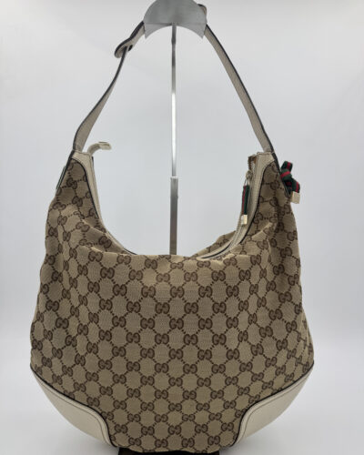 Gucci GG Canvas Princy Hobo in beige en karamelkleurig GG Monogram canvas