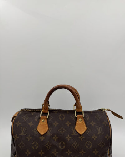 Louis Vuitton Speedy 30 in bruin Monogram canvas met Vachetta leren handvatten