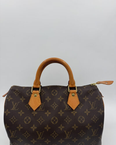 Louis Vuitton Speedy 30 in bruin Monogram canvas met Vachetta leren handvatten