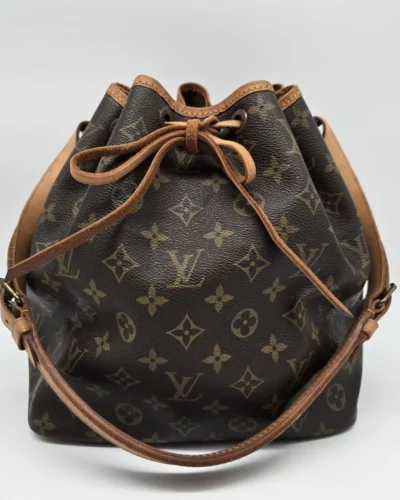Louis Vuitton Noé in bruin Monogram canvas met leren details