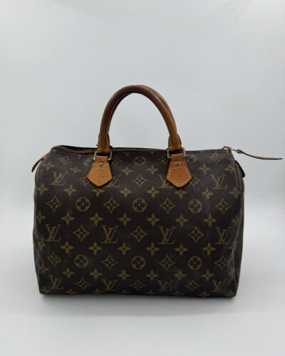 Voorkant van de Louis Vuitton Speedy 30 in bruin Monogram canvas