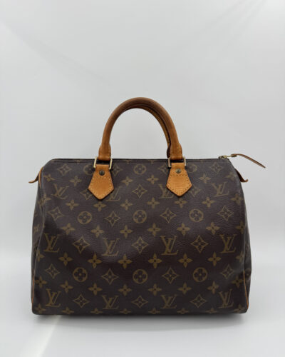 Voorkant van de Louis Vuitton Speedy 30 in bruin Monogram canvas