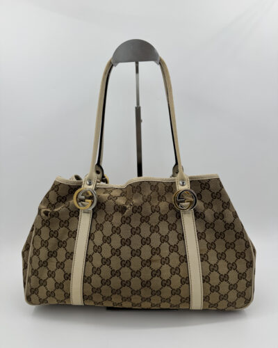 Voorkant van de Gucci Twins Tote Bag met herkenbare Gucci-details